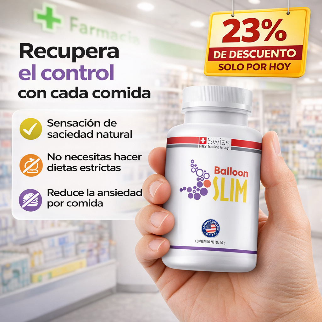 Balloon Slim 120 caps: El efecto balón gástrico sin cirugía que te ayuda a comer menos naturalmente